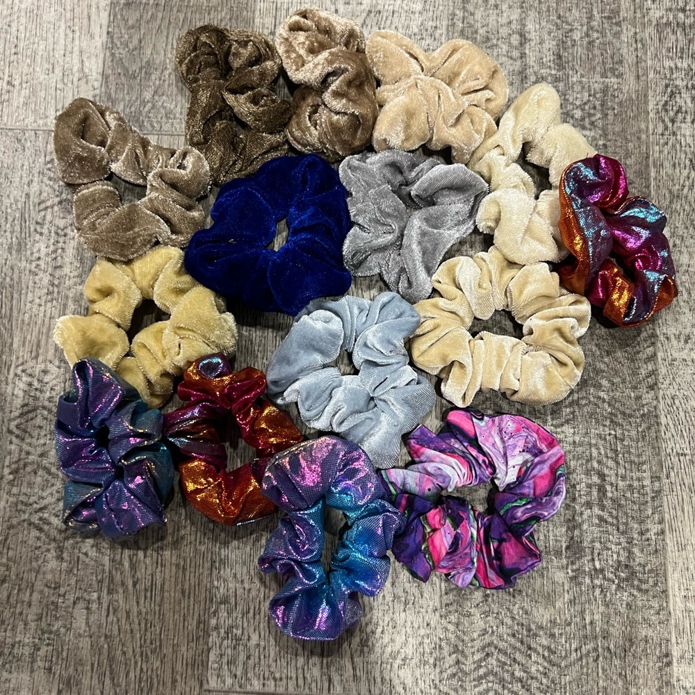 Colorful Velvet Scrunchies Set